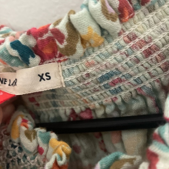[Marine Layer] NWOT Nora Smocked Multi Paisley Cotton Crop Top XS - Picture 8 of 10
